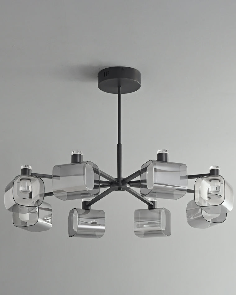 Diff Hollow Rectangular Glass Chandelier-DF2223