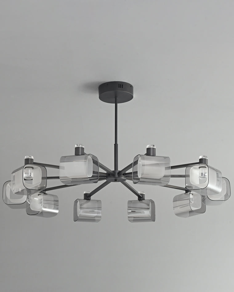Diff Hollow Rectangular Glass Chandelier-DF2223