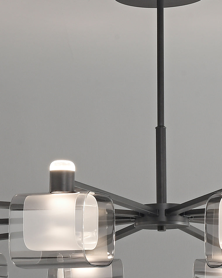 Diff Hollow Rectangular Glass Chandelier-DF2223
