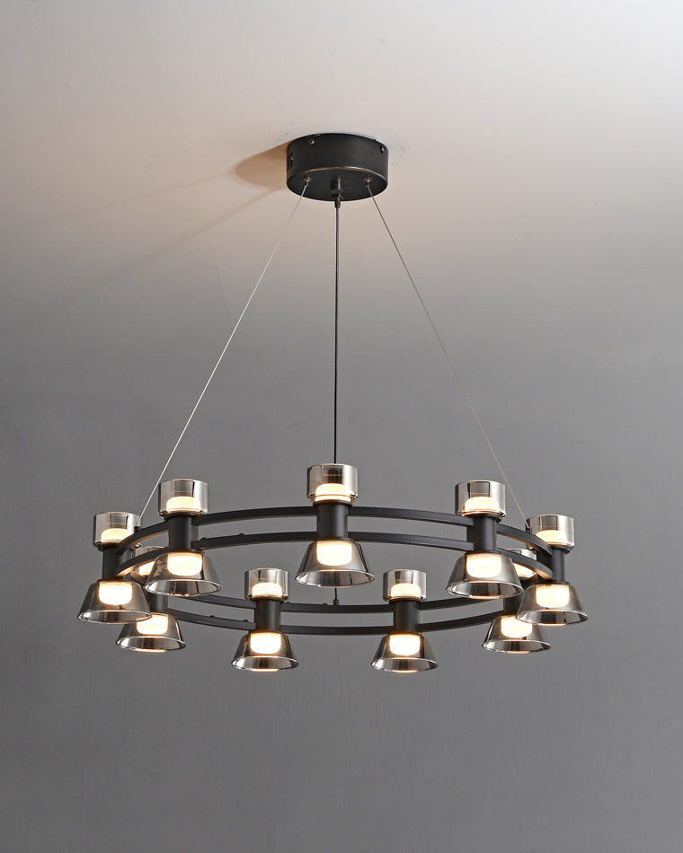 Diff Double Circular Brass Chandelier-DF2224