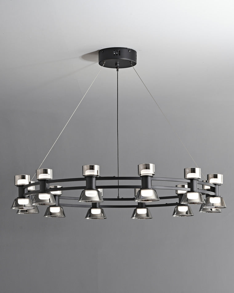 Diff Double Circular Brass Chandelier-DF2224