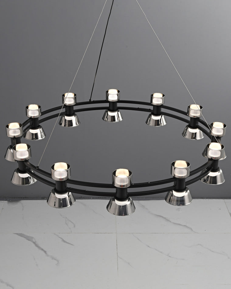 Diff Double Circular Brass Chandelier-DF2224