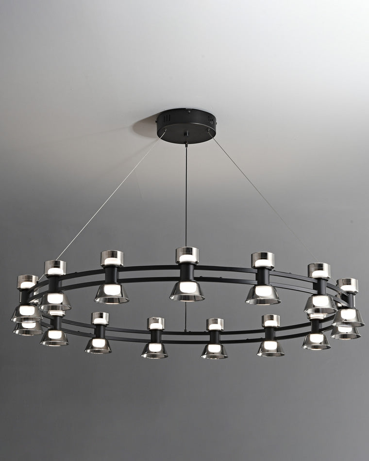 Diff Double Circular Brass Chandelier-DF2224