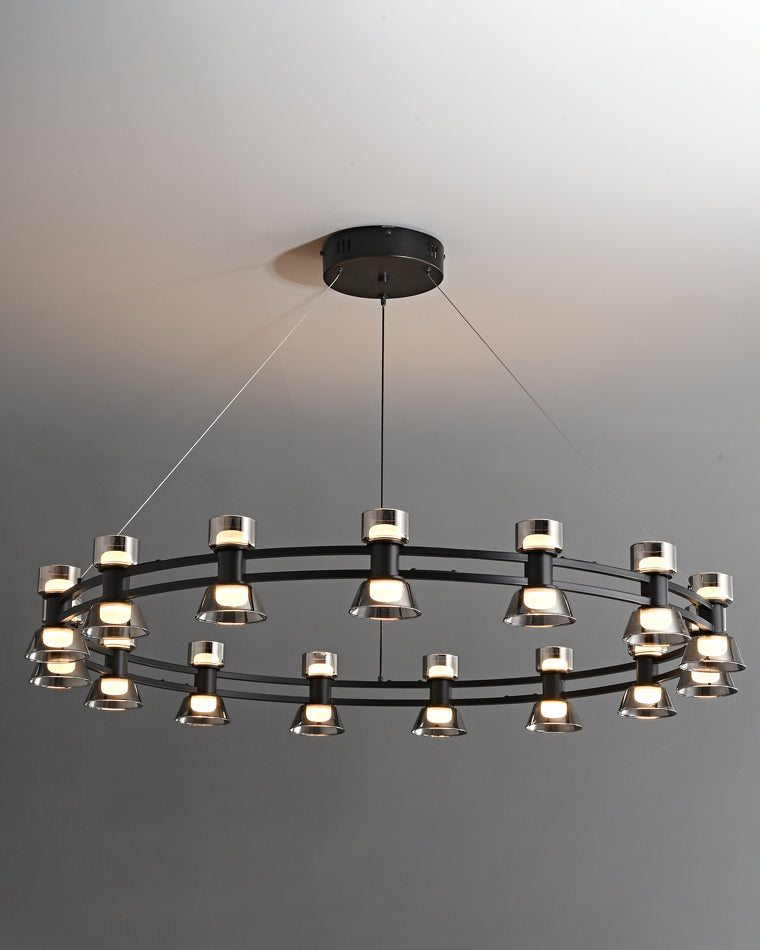 Diff Double Circular Brass Chandelier-DF2224
