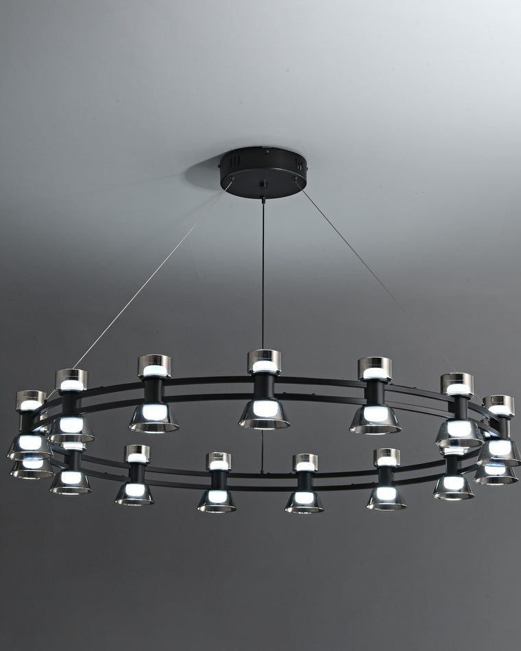 Diff Double Circular Brass Chandelier-DF2224