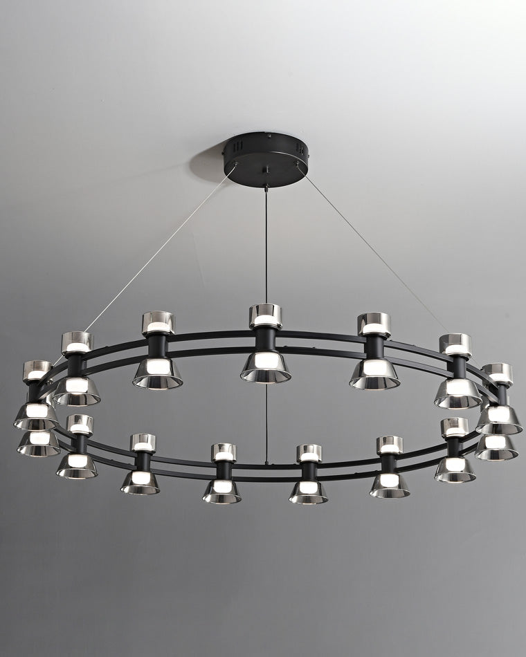 Diff Double Circular Brass Chandelier-DF2224