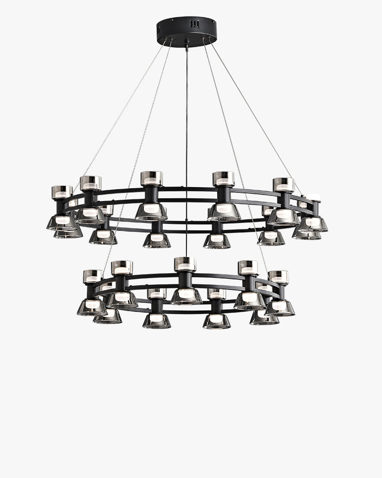 Diff Double Circular Brass Chandelier-DF2224