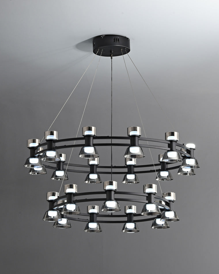 Diff Double Circular Brass Chandelier-DF2224
