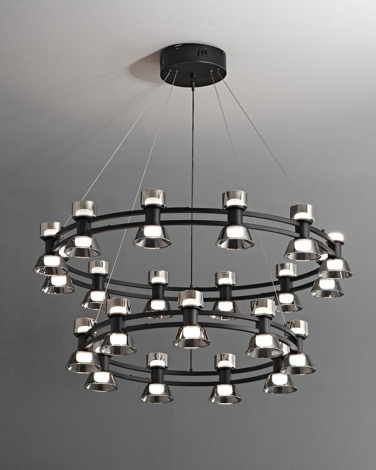 Diff Double Circular Brass Chandelier-DF2224