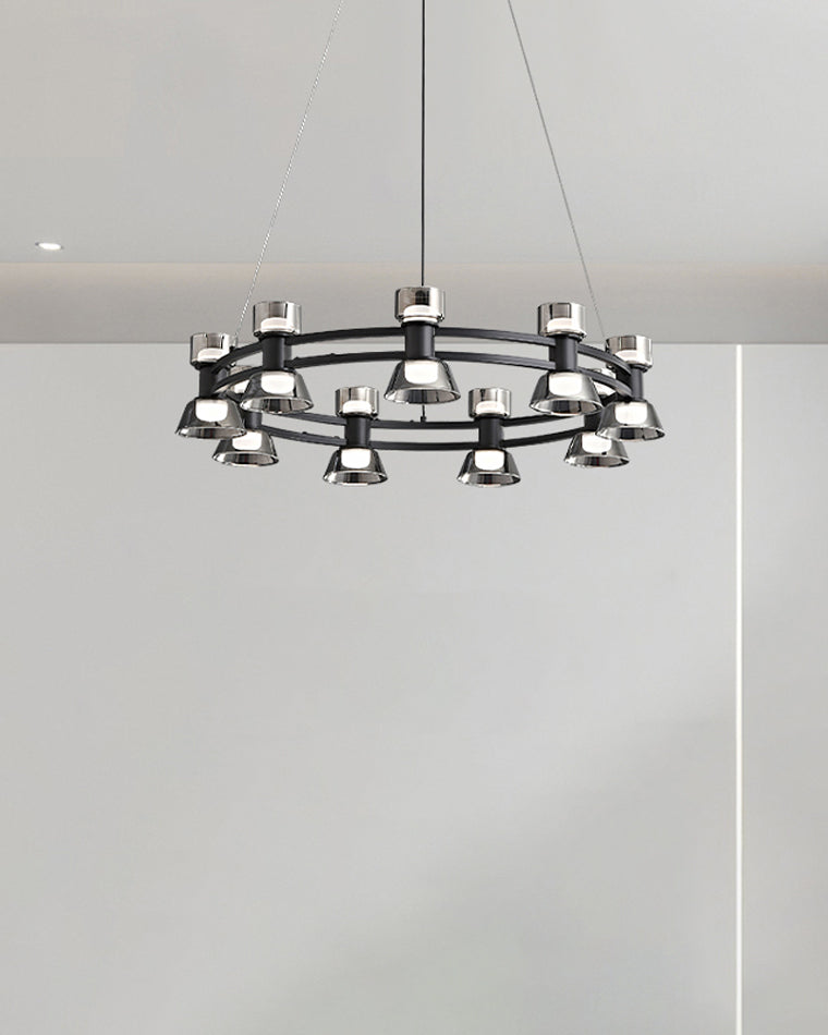Diff Double Circular Brass Chandelier-DF2224
