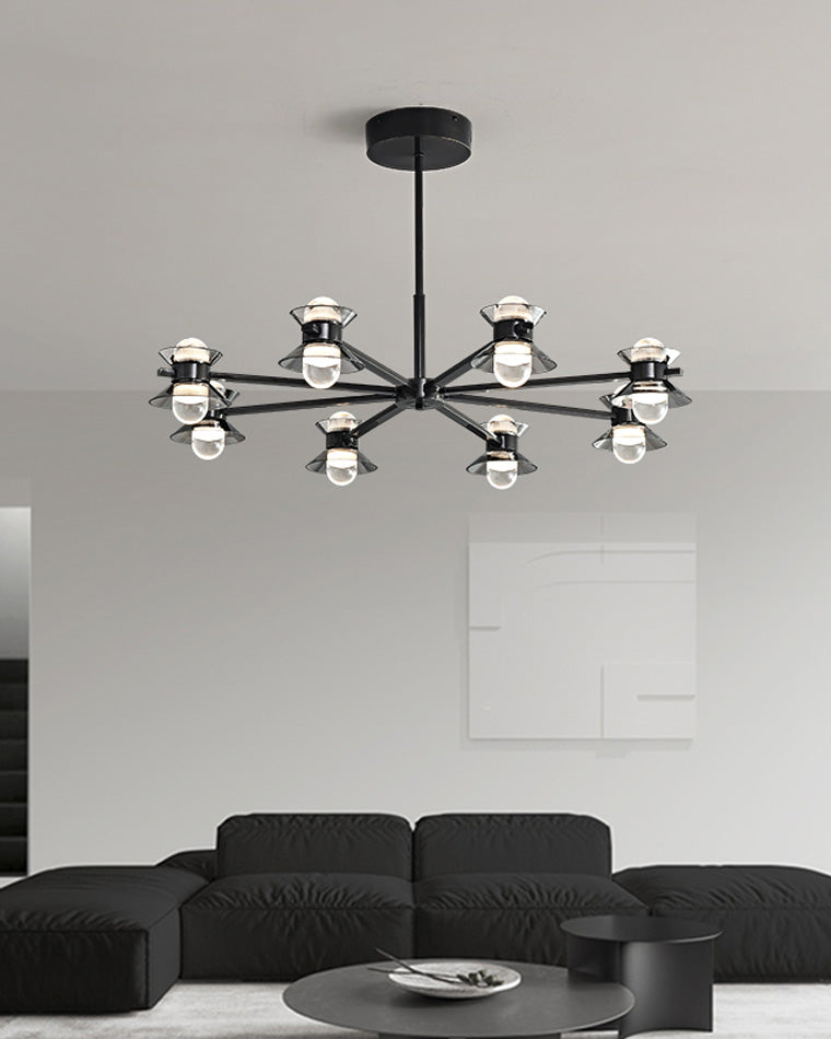 Diff 6/8/10 Light Black Brass Chandelier-DF2226