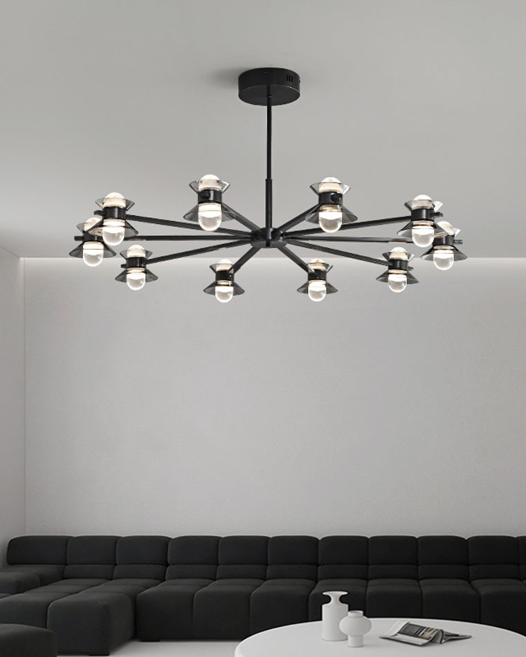 Diff 6/8/10 Light Black Brass Chandelier-DF2226