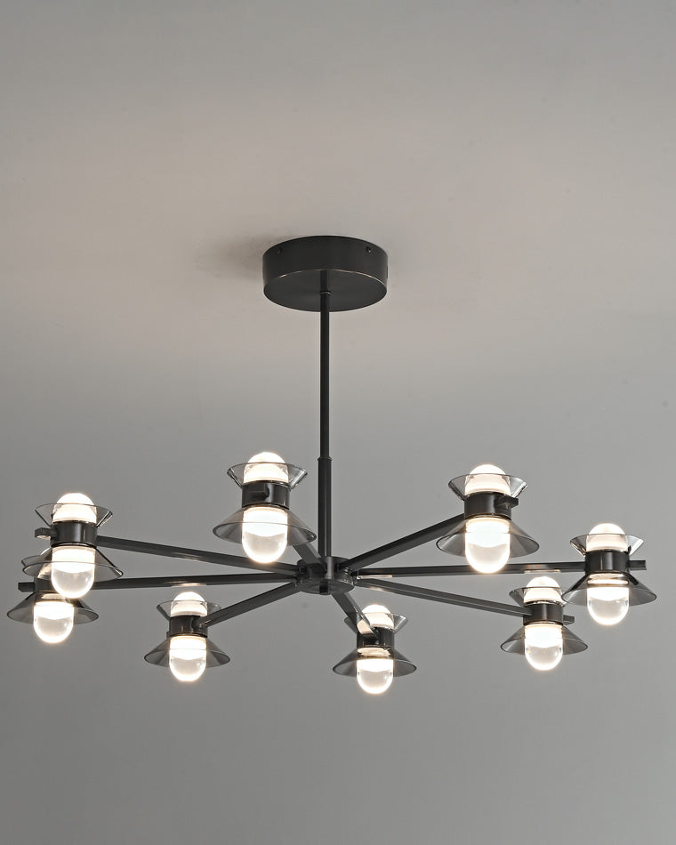Diff 6/8/10 Light Black Brass Chandelier-DF2226