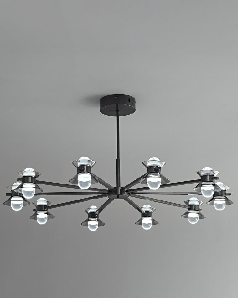 Diff 6/8/10 Light Black Brass Chandelier-DF2226