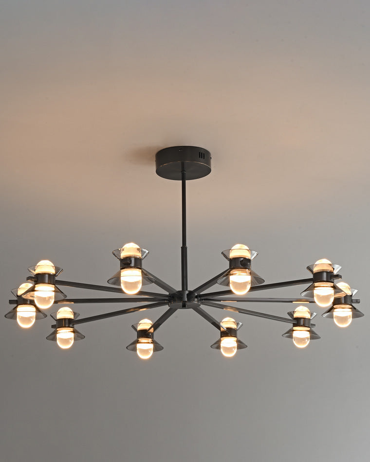 Diff 6/8/10 Light Black Brass Chandelier-DF2226