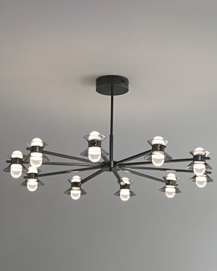 Diff 6/8/10 Light Black Brass Chandelier-DF2226