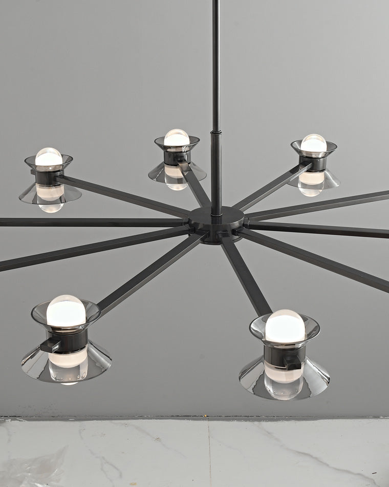 Diff 6/8/10 Light Black Brass Chandelier-DF2226
