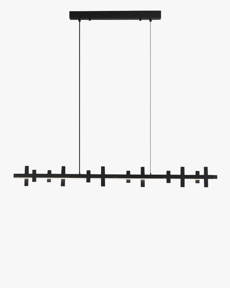 Diff Black Brass Linear Chandelier-DF2231