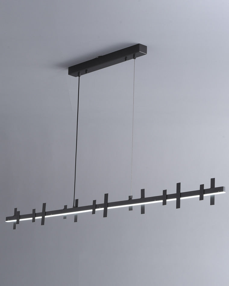 Diff Black Brass Linear Chandelier-DF2231