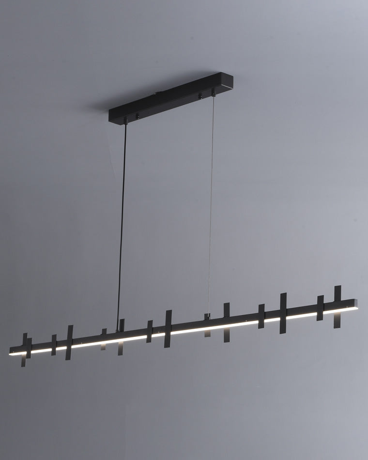 Diff Black Brass Linear Chandelier-DF2231