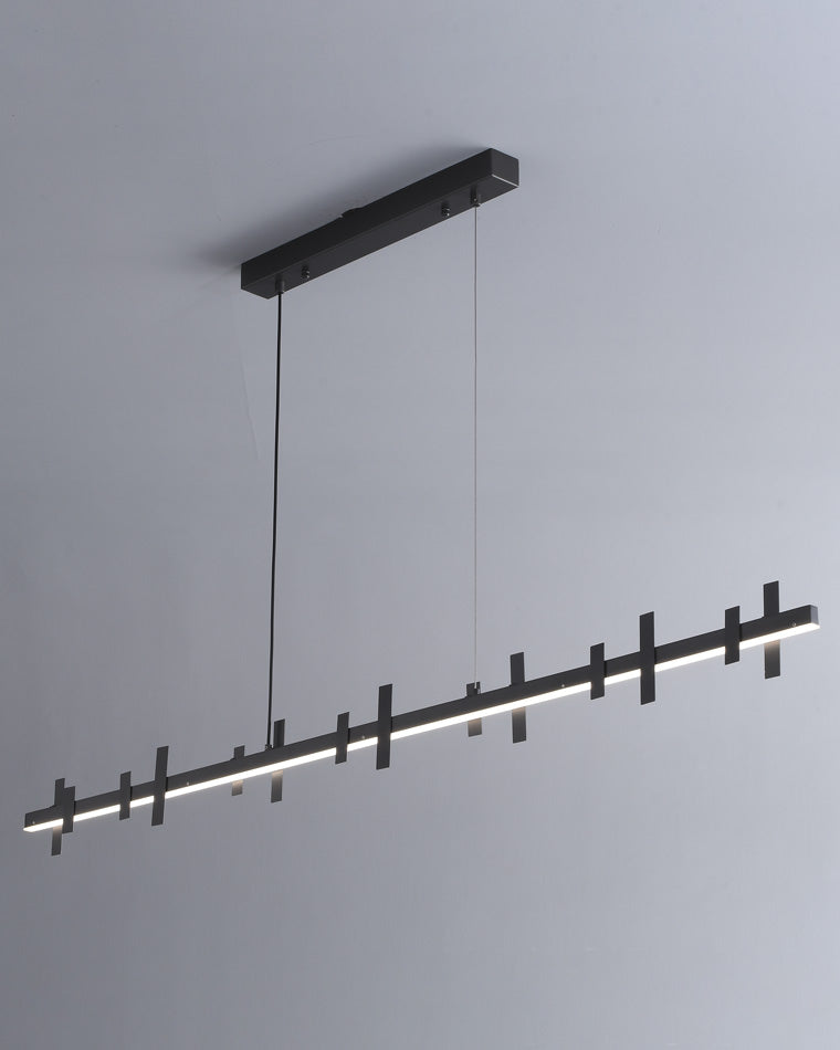 Diff Black Brass Linear Chandelier-DF2231