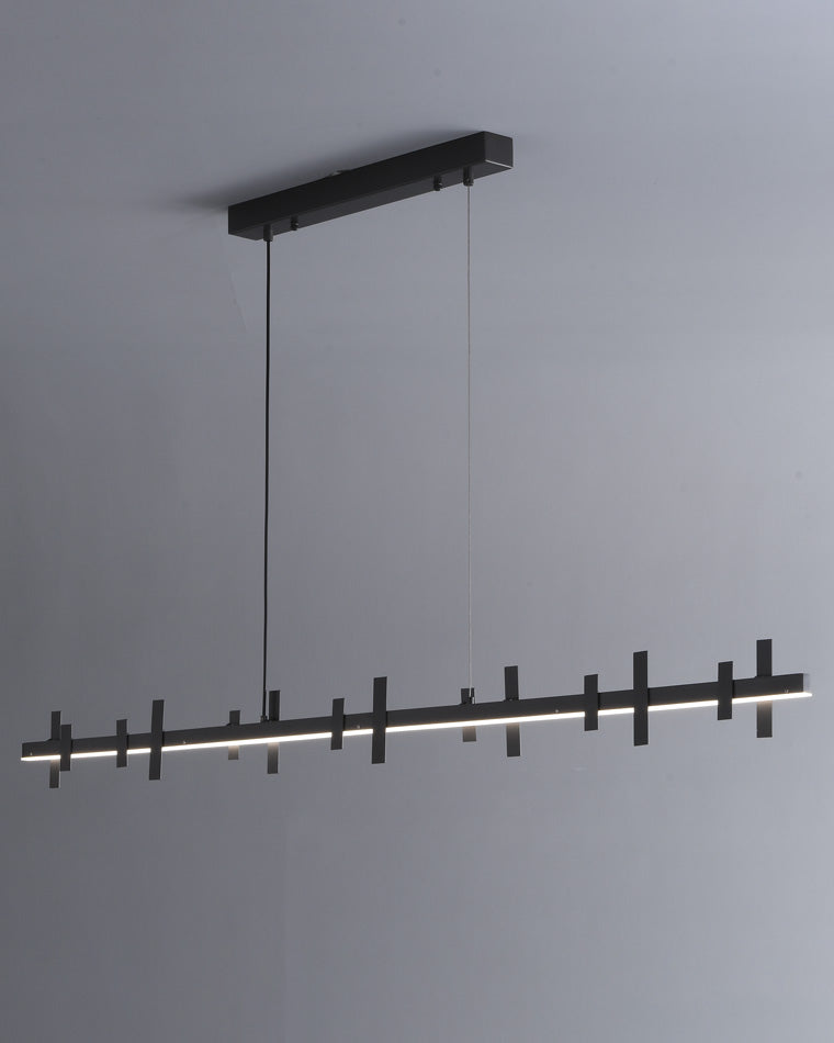 Diff Black Brass Linear Chandelier-DF2231