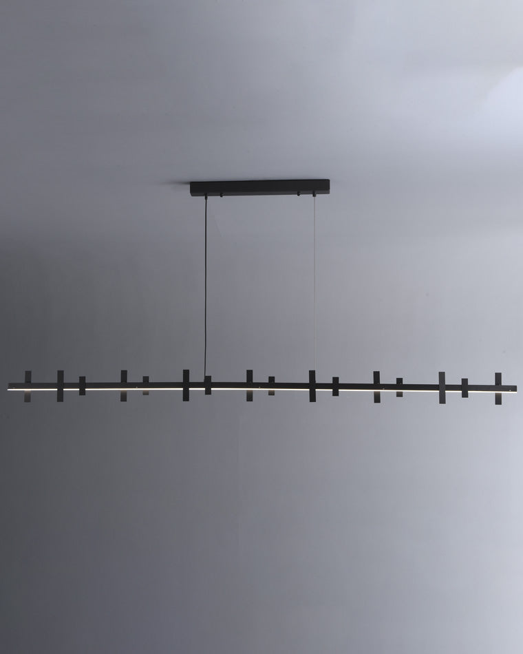 Diff Black Brass Linear Chandelier-DF2231