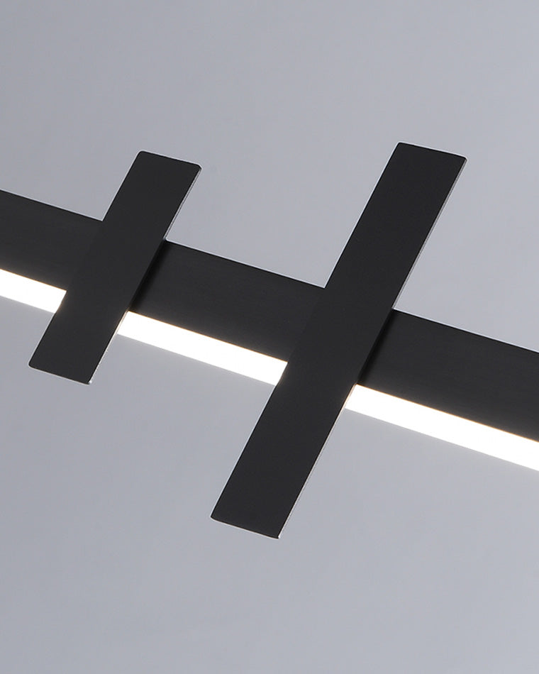 Diff Black Brass Linear Chandelier-DF2231