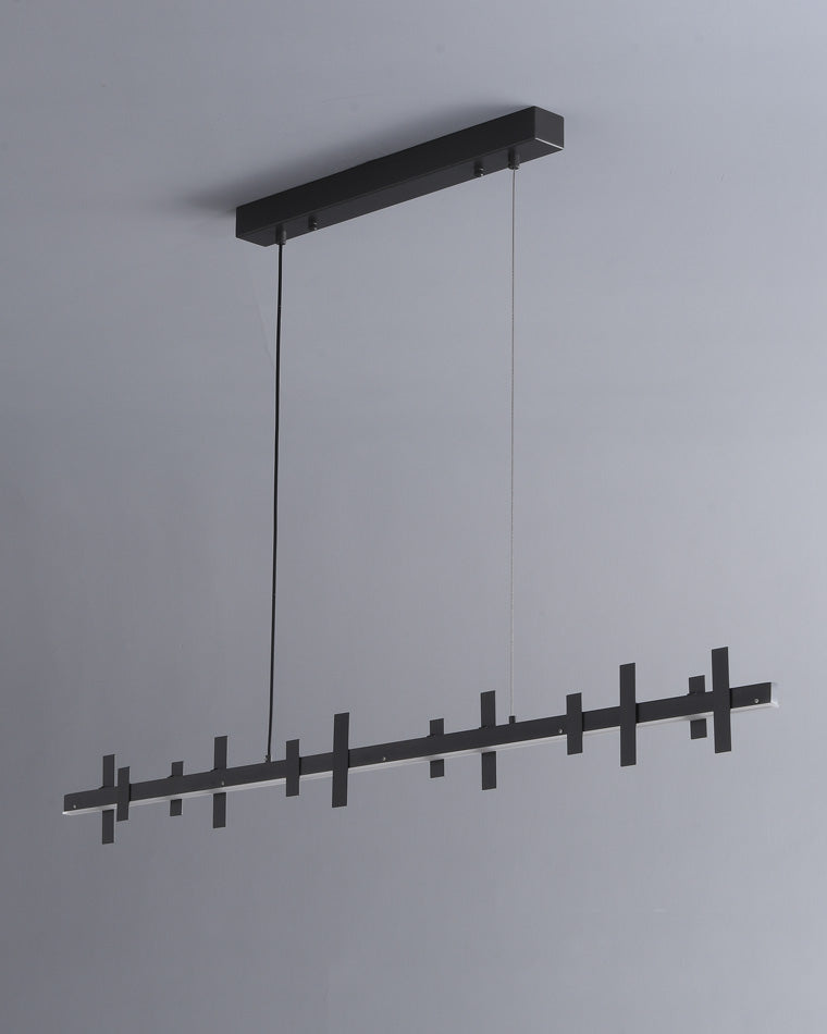 Diff Black Brass Linear Chandelier-DF2231