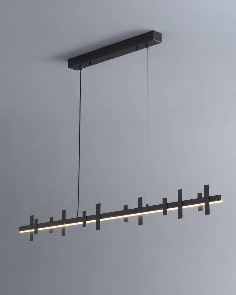 Diff Black Brass Linear Chandelier-DF2231