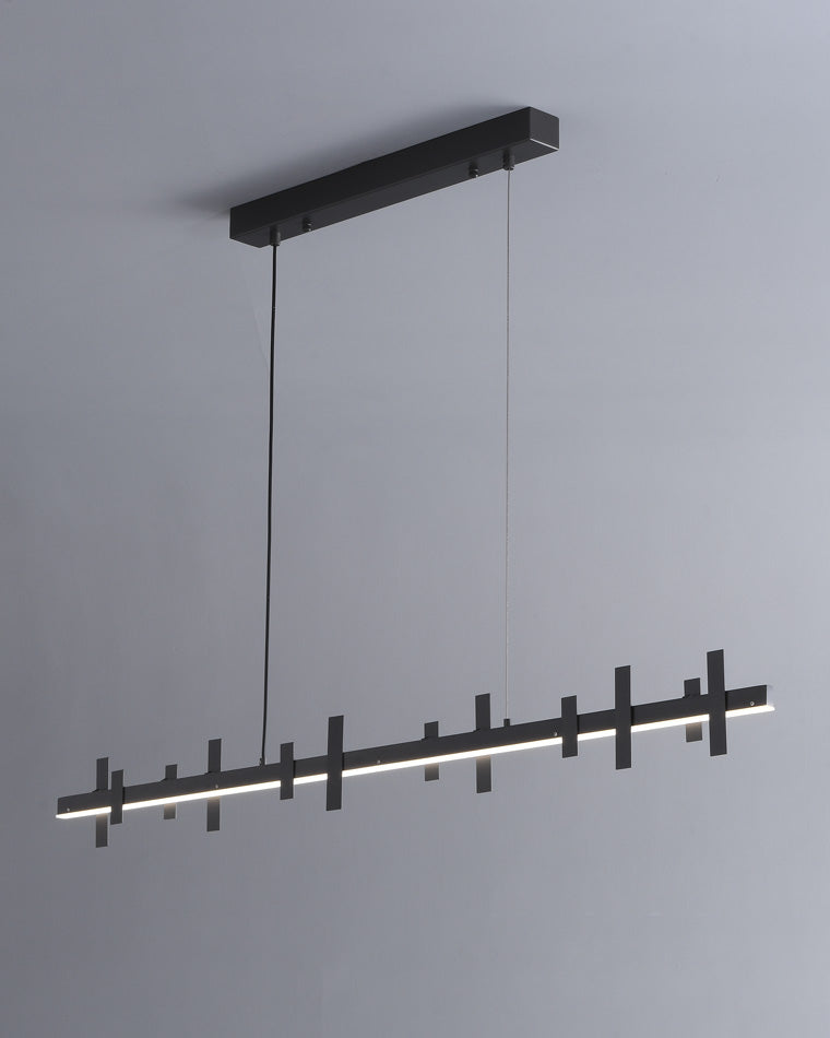 Diff Black Brass Linear Chandelier-DF2231