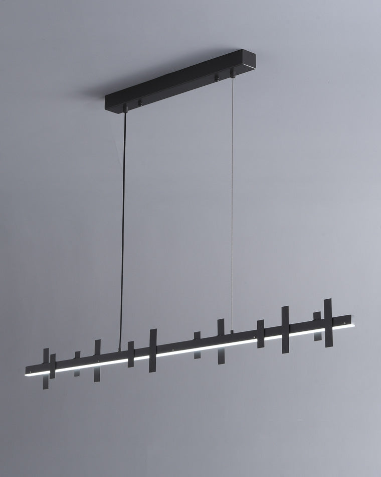 Diff Black Brass Linear Chandelier-DF2231