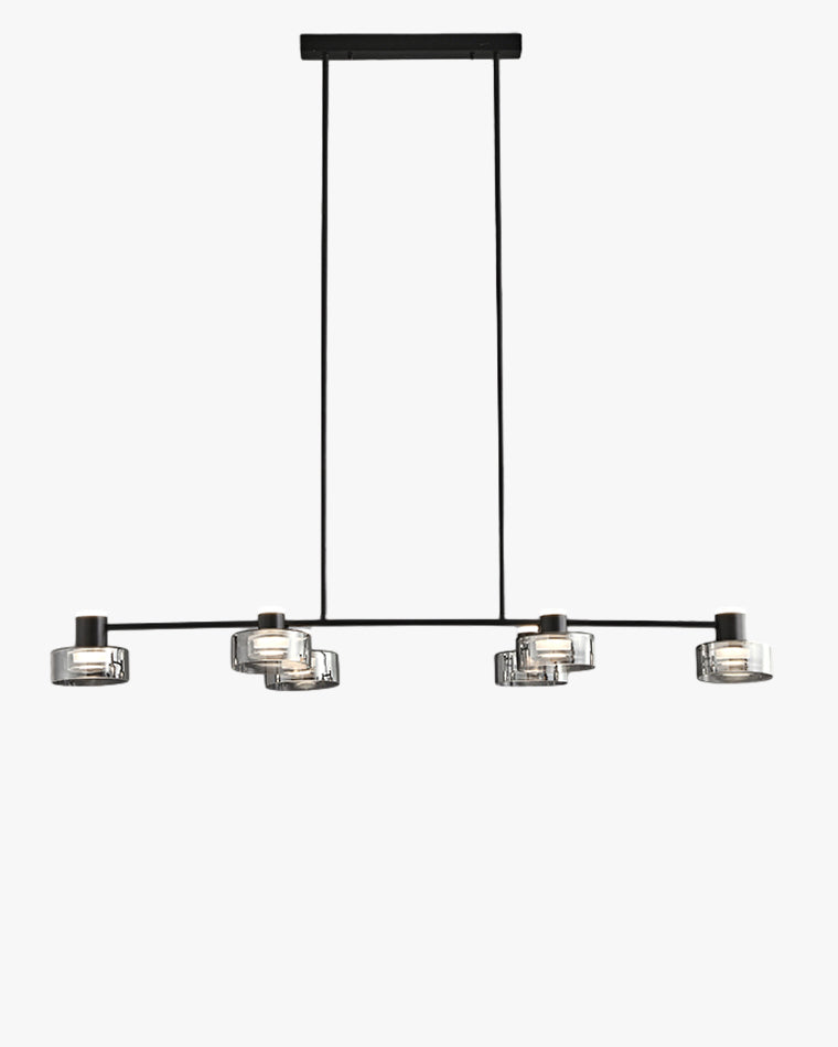 Diff Black Brass Linear Chandelier-DF2232