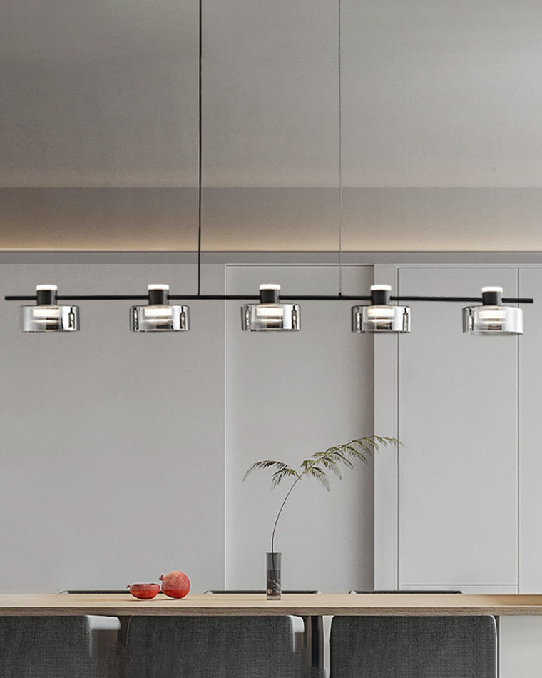 Diff Black Brass Linear Chandelier-DF2232