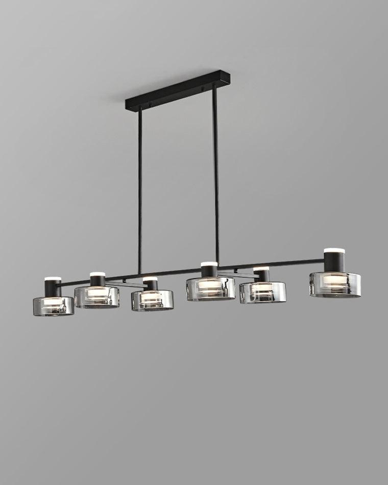 Diff Black Brass Linear Chandelier-DF2232