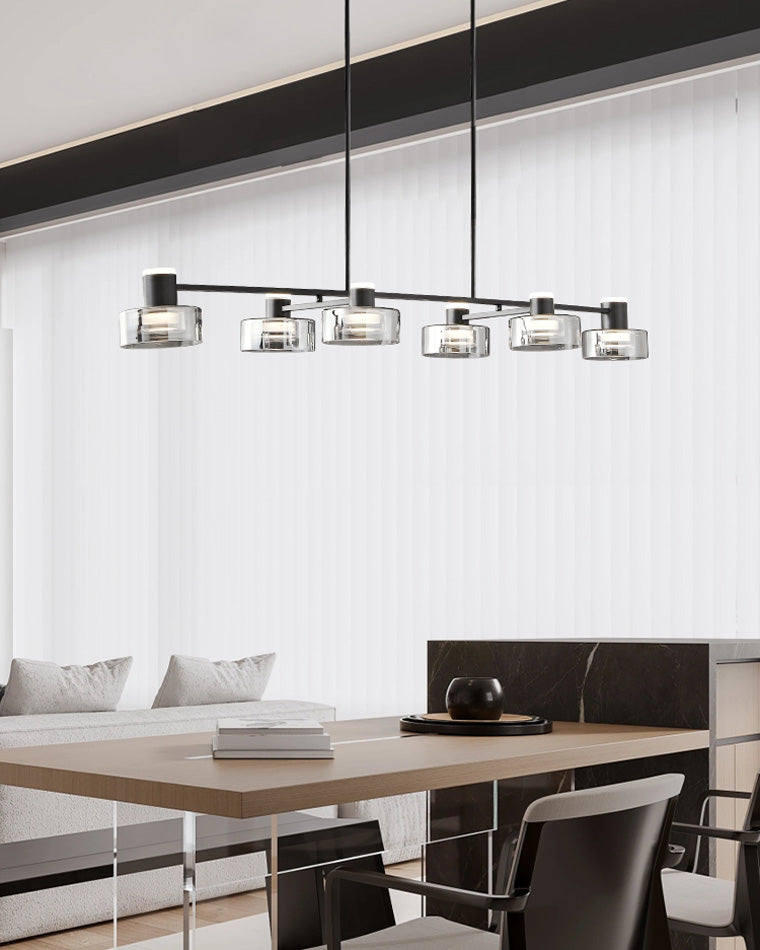Diff Black Brass Linear Chandelier-DF2232