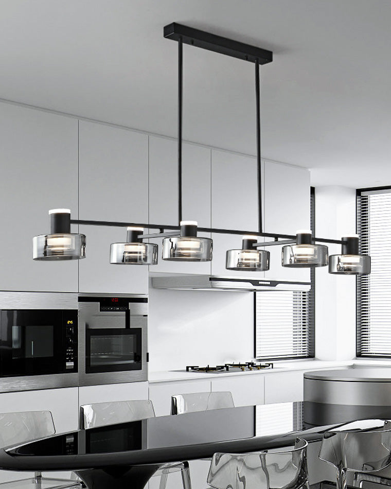 Diff Black Brass Linear Chandelier-DF2232