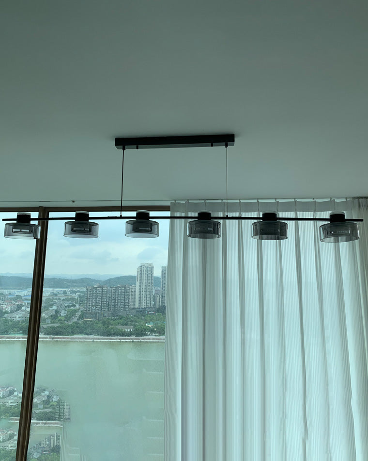 Diff Black Brass Linear Chandelier-DF2232
