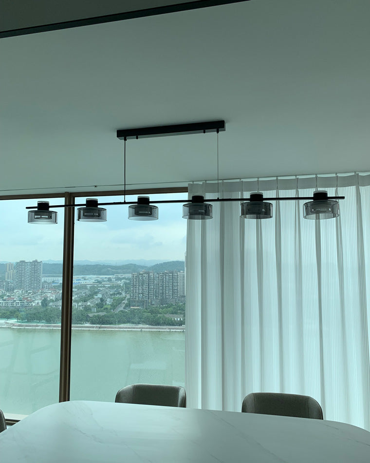 Diff Black Brass Linear Chandelier-DF2232