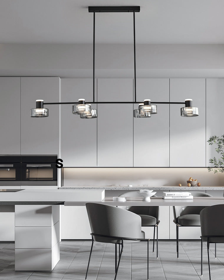 Diff Black Brass Linear Chandelier-DF2232