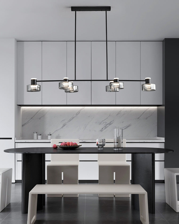 Diff Black Brass Linear Chandelier-DF2232