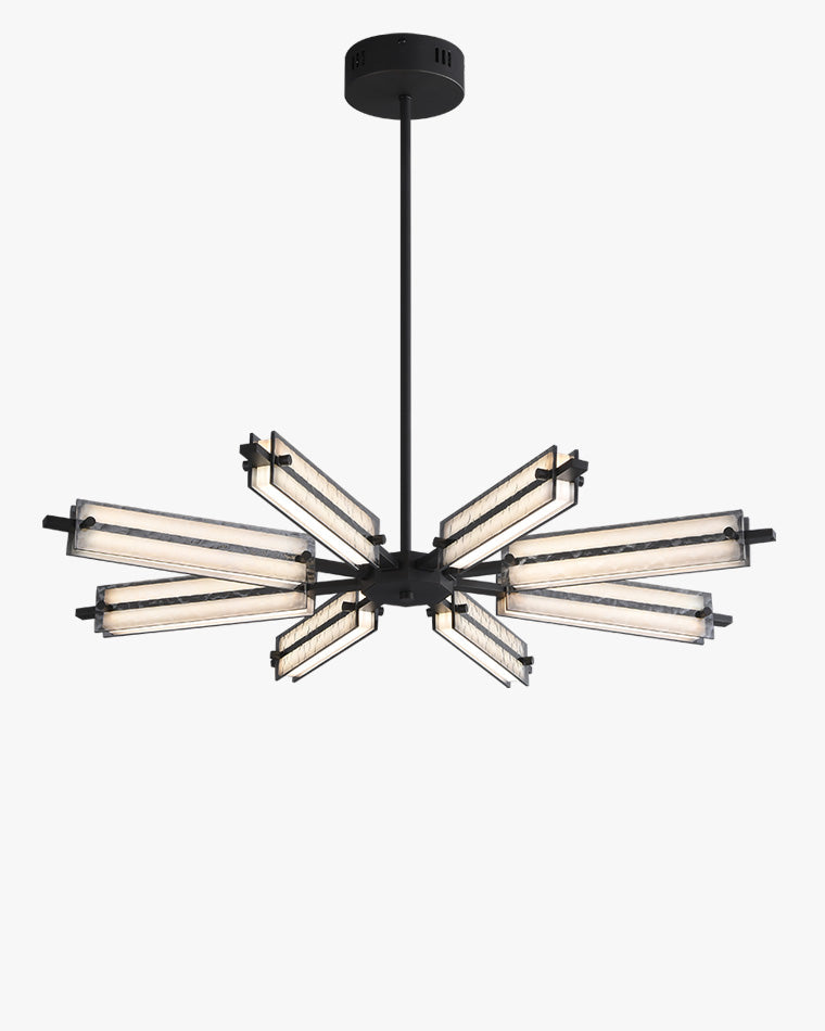 Diff Hammered Glass Black Chandelier-DF2236下架