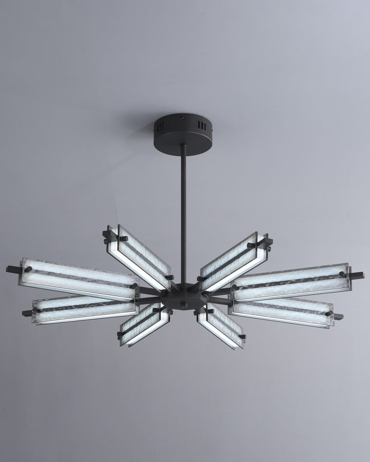 Diff Hammered Glass Black Chandelier-DF2236下架