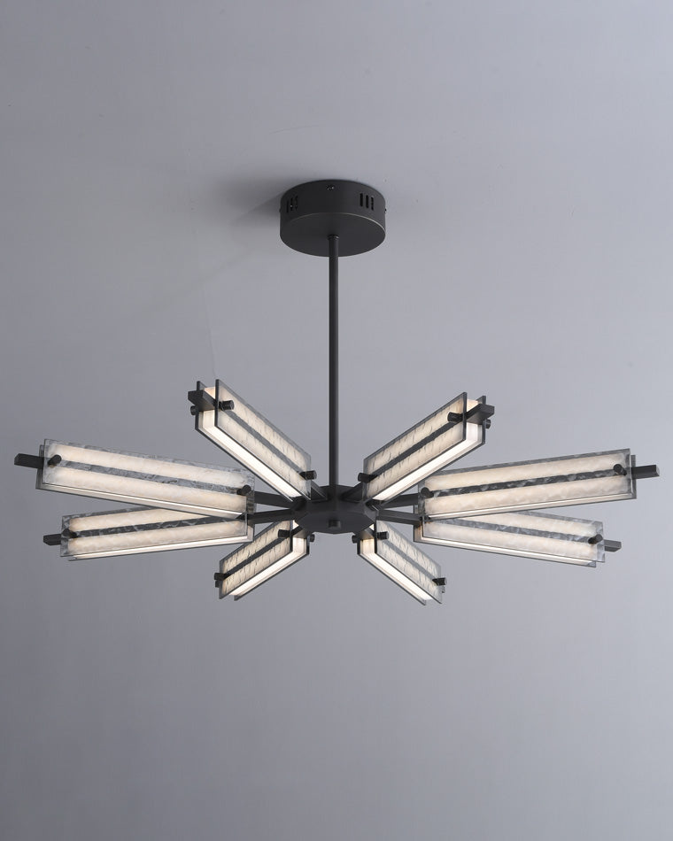 Diff Hammered Glass Black Chandelier-DF2236下架