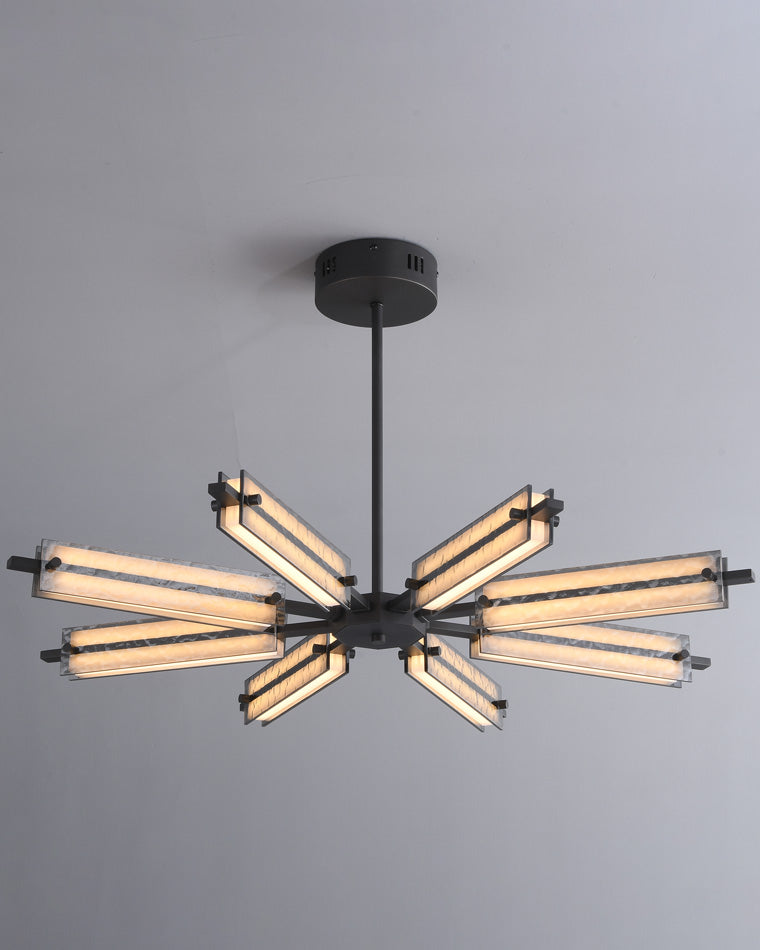 Diff Hammered Glass Black Chandelier-DF2236下架