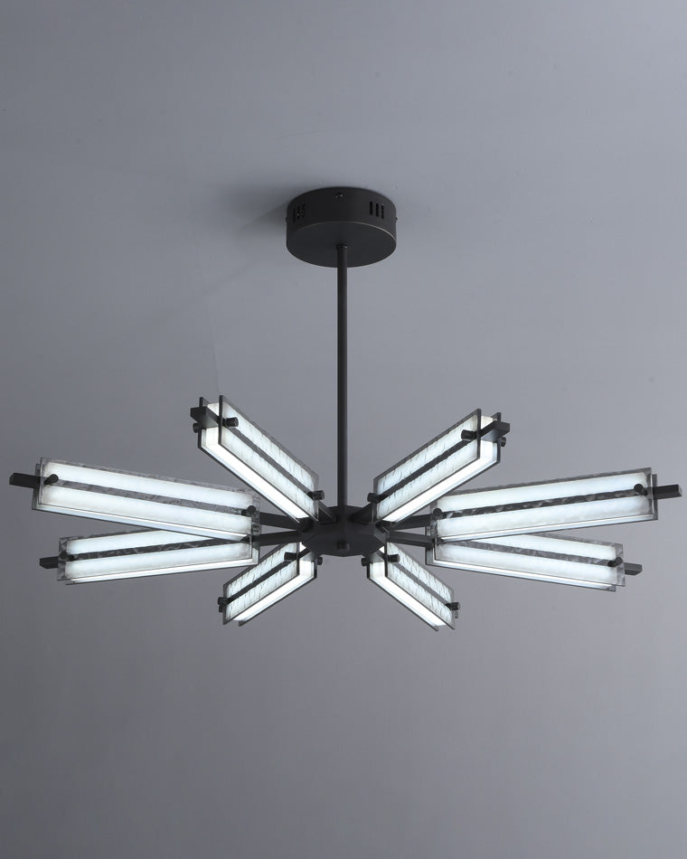 Diff Hammered Glass Black Chandelier-DF2236下架