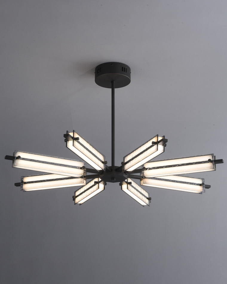 Diff Hammered Glass Black Chandelier-DF2236下架