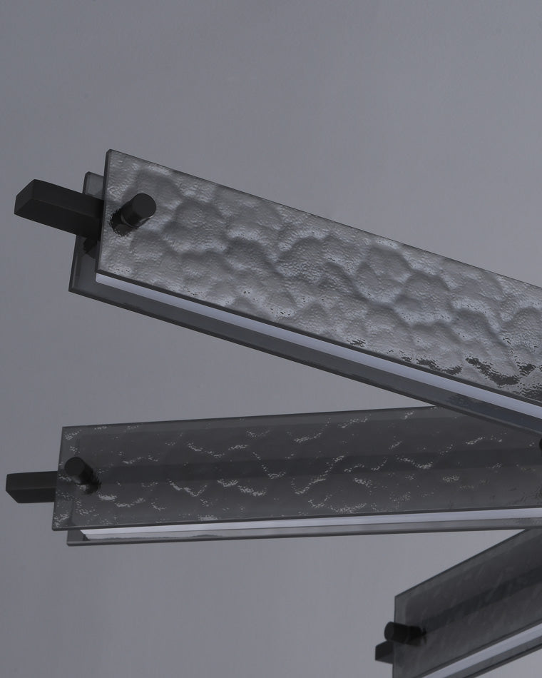 Diff Hammered Glass Black Chandelier-DF2236下架