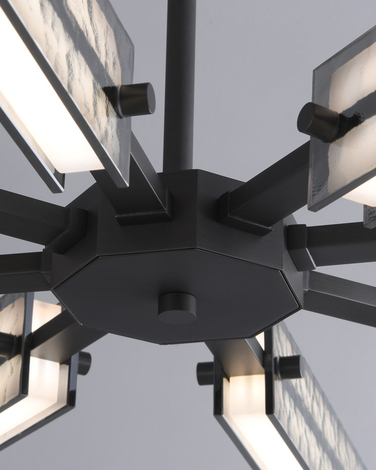 Diff Hammered Glass Black Chandelier-DF2236下架