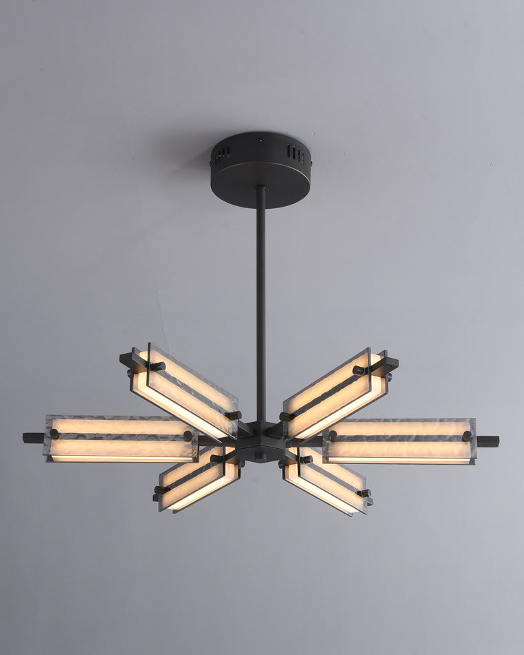 Diff Hammered Glass Black Chandelier-DF2236下架